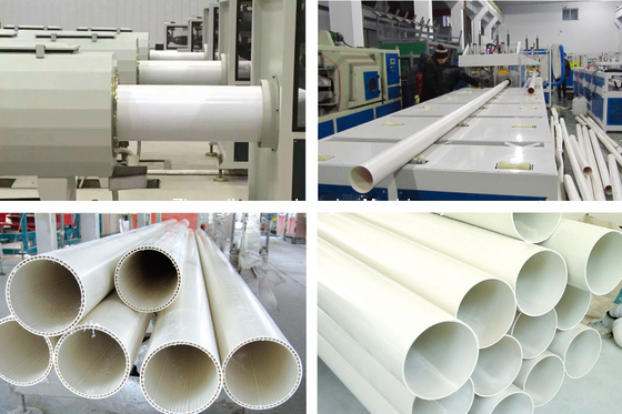 50 - линия быстрый ход штранг-прессования трубы PVC 250mm и высокий выход 65/132