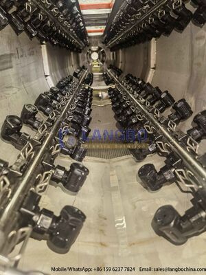 50-200мм PVC-U трубопроводная экструзионная линия с 80/156 55кВт интегрированной коробкой передач и двигателем