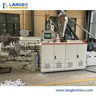 Автоматическая двойная винтовая ПВХ трубная машина, линия производства ПВХ шлангов