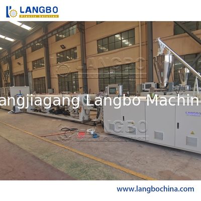 Трубка PVC делая машину, штрангпресс трубы PVC, конический двойной штрангпресс винта