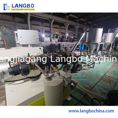 400kg Output PVC Rigid Granules Making Extruder Plastic Granulating Machine Line With Screen Vibrator
