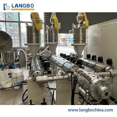 Разнослоистая линия 16mm до 63mm 180kg/PLC штранг-прессования трубы Ppr h Сименс