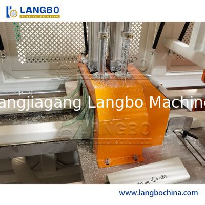 55/110 Конический экструдер с двумя винтами линия экструзирования ПВХ-профиля для 1180 мм кабельного трубопровода с мощностью мотора 22 кВт