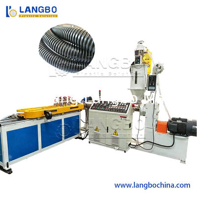 Линия производства PVC PU Tube Flexible Ducting Extrusion Corrugated Hose Single Screw Plastic Extruder Маленькая машина для изготовления гофрированных труб