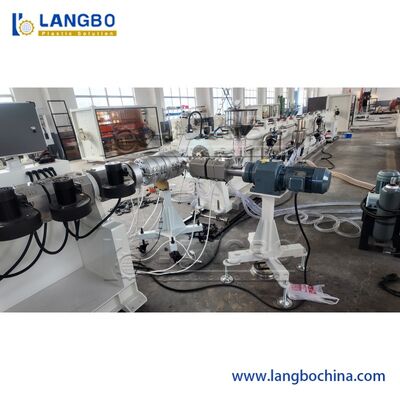 Экструзионная линия для производства ПЭ труб двойного/одинарного многослойного типа диаметром 75-315 мм / Экструдер для производства труб из ПНД / Линия для производства пластиковых труб