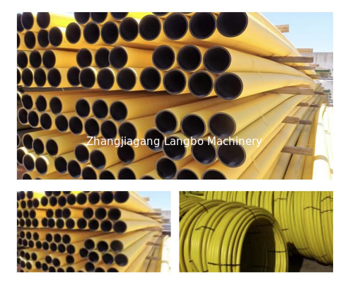 Линия экструзионной трубы HDPE с высокой плотностью с одной винтой для индивидуальных потребностей в напряжении