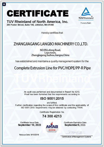 Китай Zhangjiagang Langbo Machinery Co. Ltd. Сертификаты